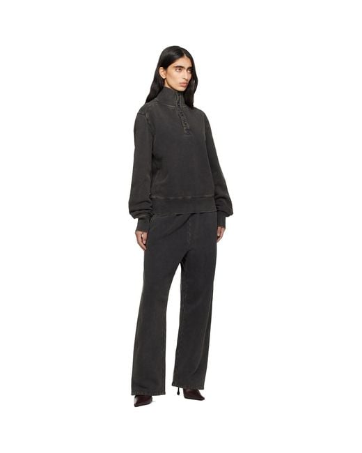 Entire studios Black Port Pullover Sweatshirt
