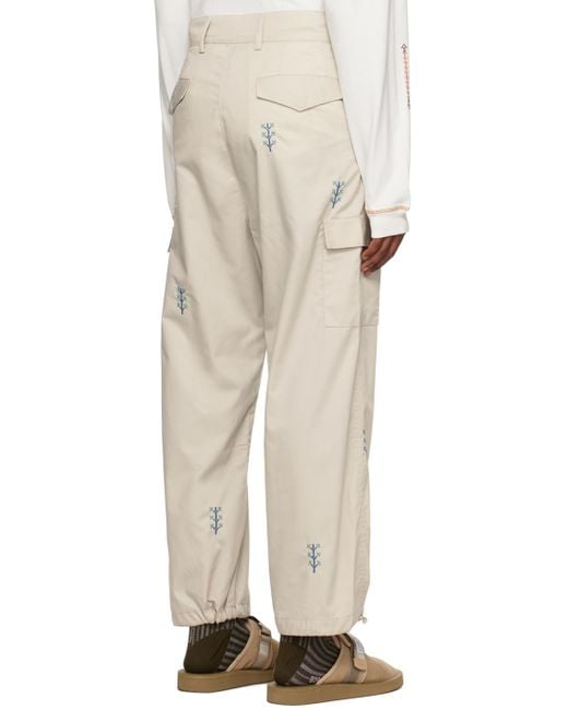 Adish Natural Off- Shajar Cargo Pants for men