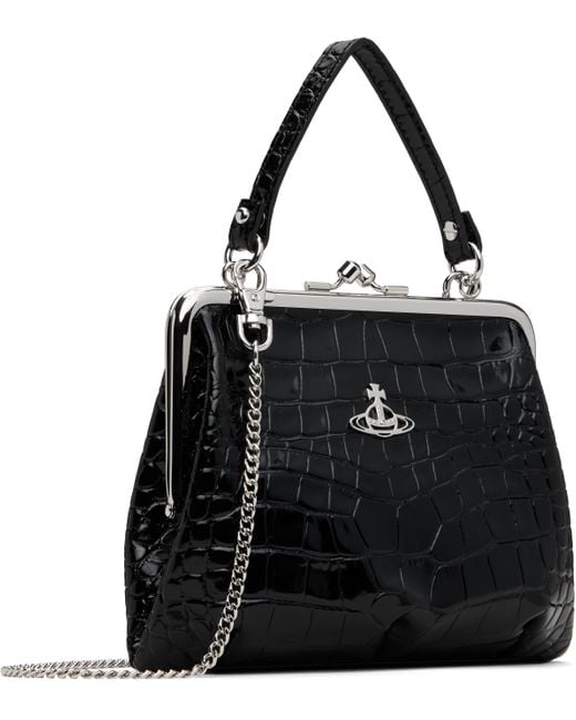 メンズ Vivienne Westwood ブラック Granny Frame バッグ Black