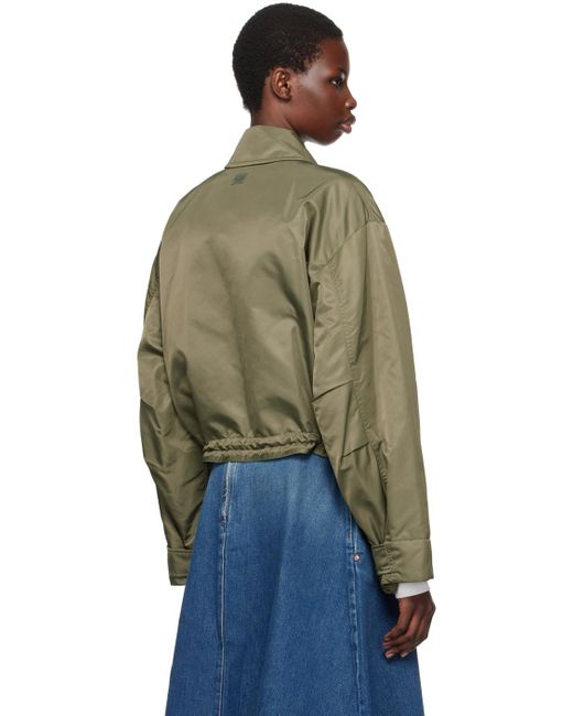 Weekend by Maxmara Water-Repellent Reversible Bomber Jacket in Green ...