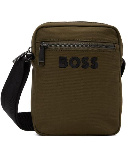 BOSS by HUGO BOSS Khaki Contrast Logo Bag in Green for Men Lyst