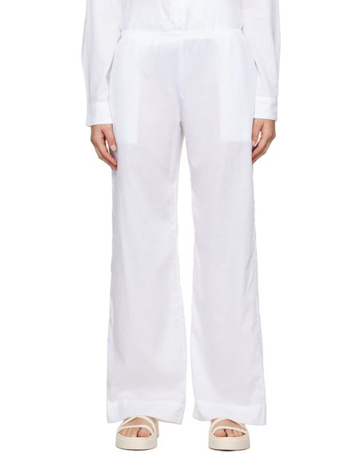Leset White Yoko Pocket Trousers