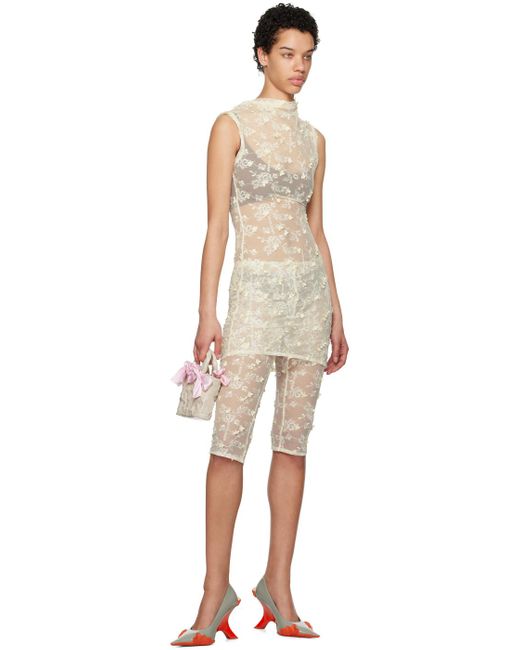 OTTOLINGER Black Off-white Floral Minidress
