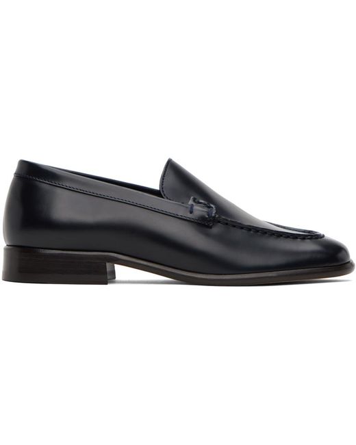 The Row Black Burgundy Y Loafers
