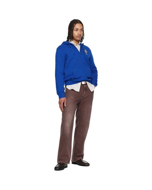 Polo Ralph Lauren Blue Long Sleeve Full Zip Hoodie for men