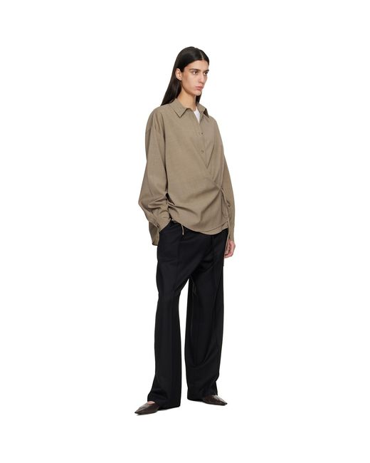 LE17SEPTEMBRE Black Tuck Tailored Trousers