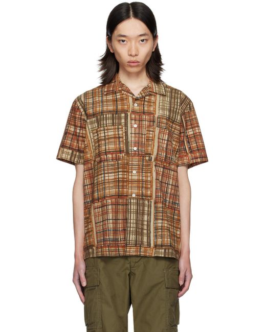 Beams Plus Multicolor Block Print Shirt for men