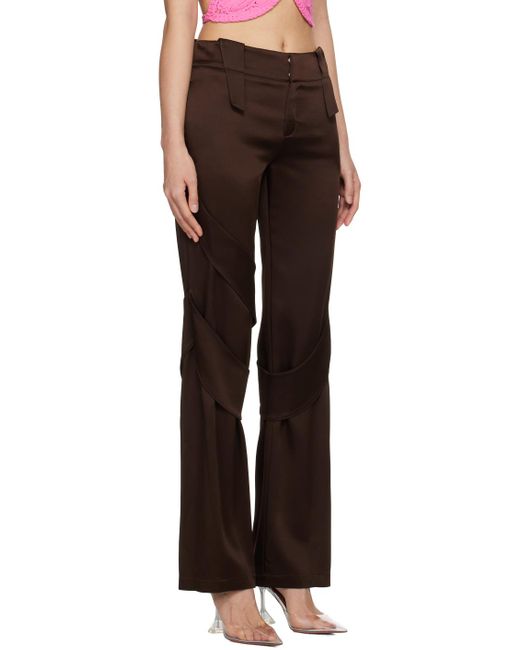 Pantalon brun à empiècements en spirale Blumarine en coloris Black