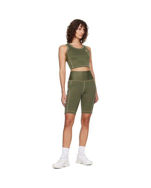 Moncler Green Khaki Polartec Sport Shorts