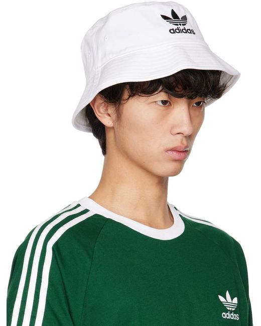 Adidas Originals Green Trefoil Bucket Hat for men