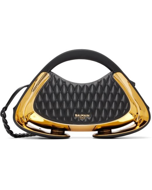 Balmain Black Quilted Medium Jolie Madame Bag