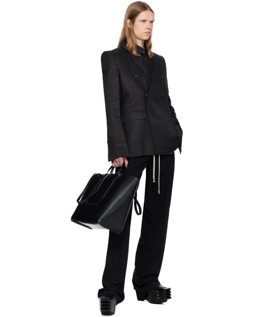 メンズ Rick Owens ブラック Hollywood ショッパートート Black