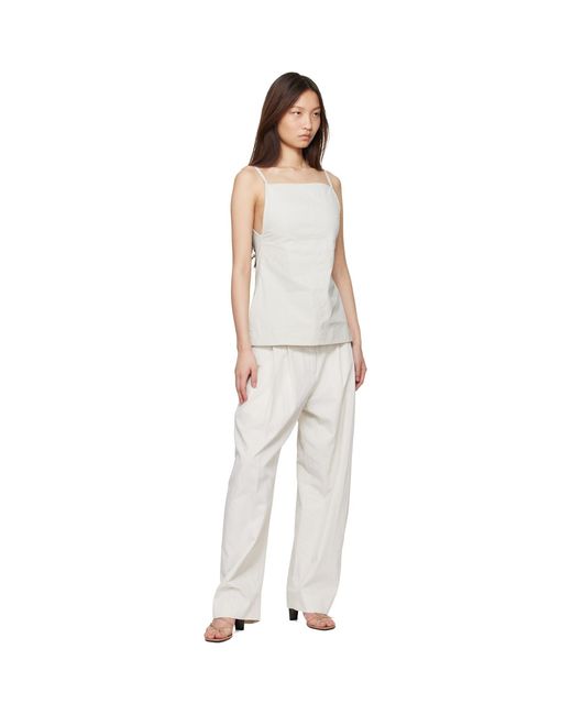 Studio Nicholson White Off- Acuna Trousers