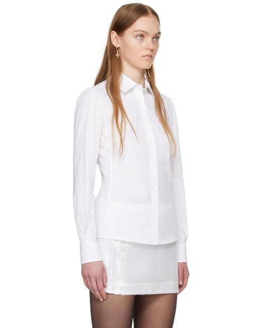 Dolce & Gabbana ホワイト ボタンアップシャツ White