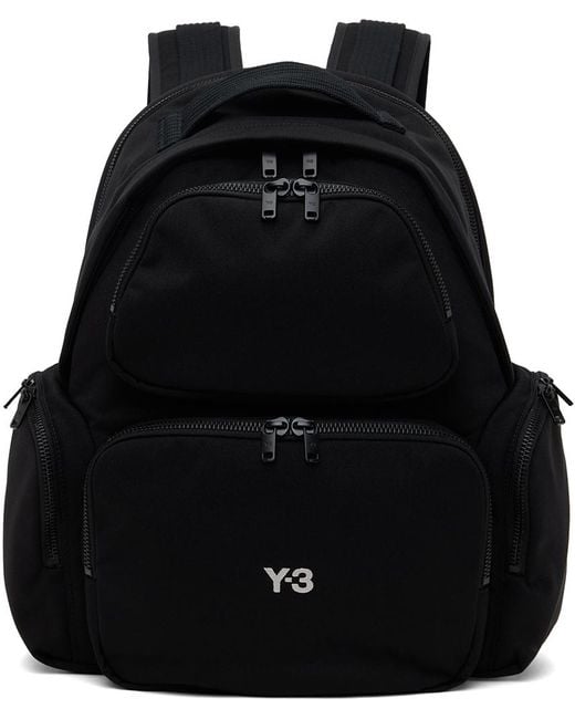 Y-3 Black Canvas Backpack for men