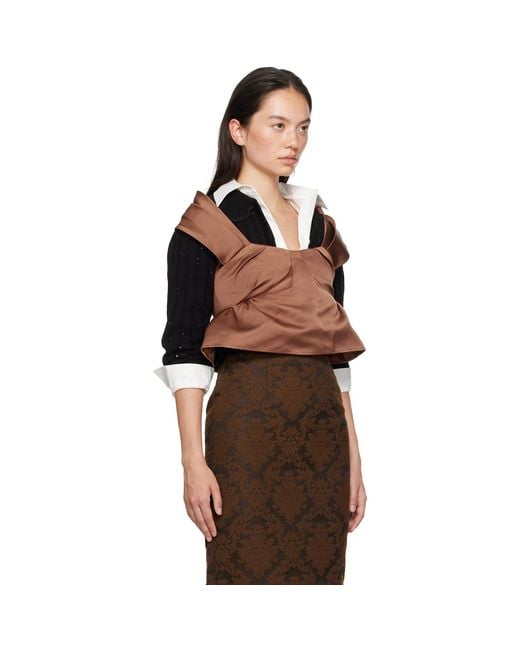 ShuShu/Tong Black Three-dimensional Pleated Top
