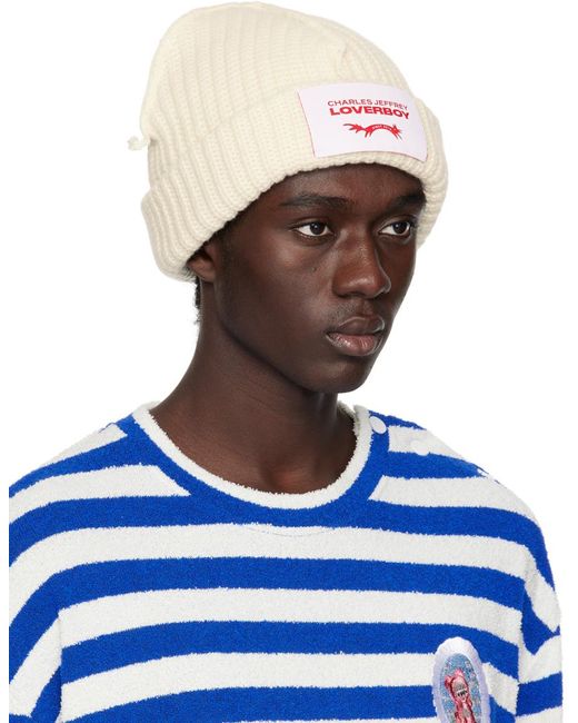 Charles Jeffrey Blue Off- Label Beanie for men