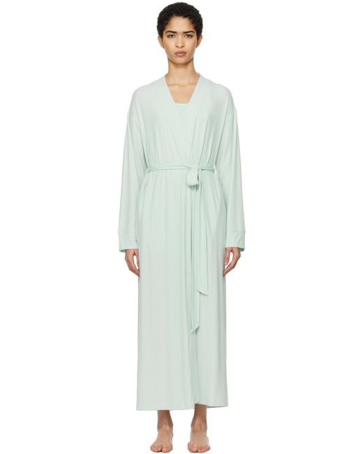 Skims Black Soft Lounge Long Robe