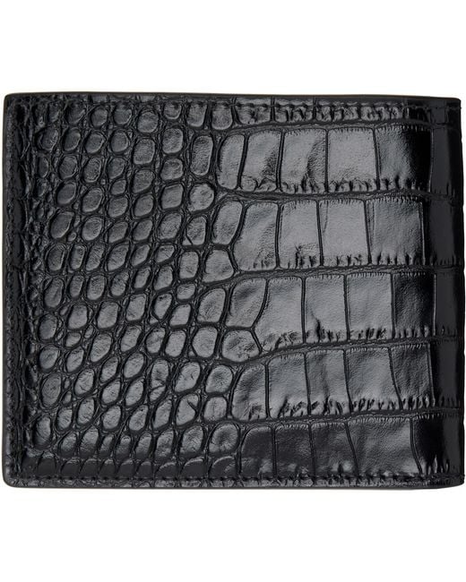 Tom Ford Black Exotic Line Bifold Wallet for men