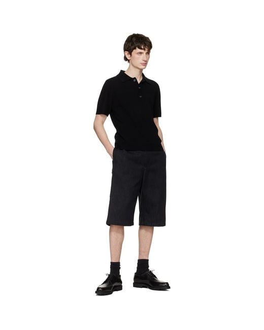 Rier Black Antique Gabardine Shorts for men