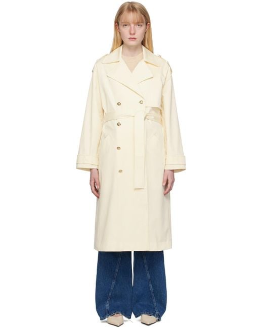 Anine Bing Natural Off- Layton Trench Coat