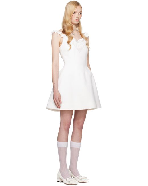 ShuShu/Tong Black Ssense Exclusive Bridal Capsule Pleated Collar Minidress
