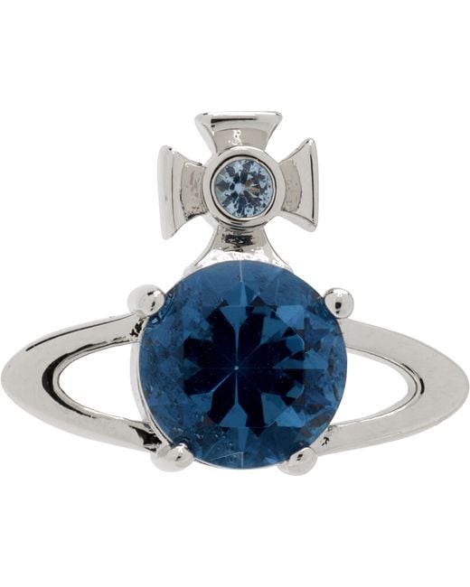 Vivienne Westwood Blue Reina Single Earring for men