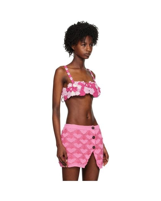 Marco Rambaldi Red Sweetheart Neck Bra