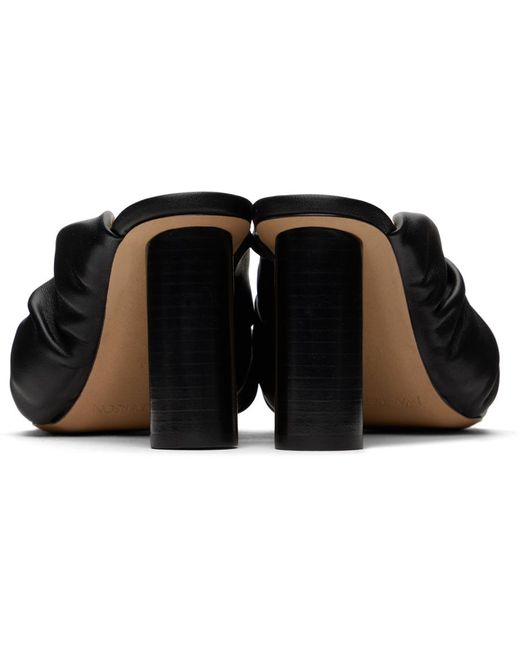 Sandales à talon bottier noires en cuir à maillon gourmette J.W. Anderson en coloris Black