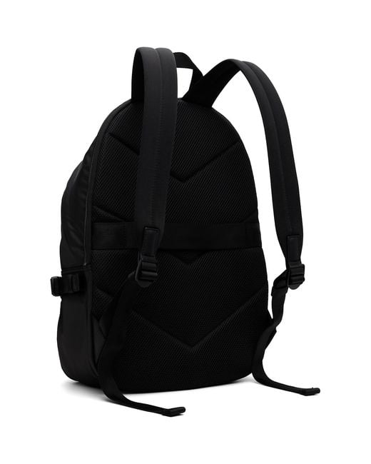 HUGO Black Twill Logo Lettering Backpack for men