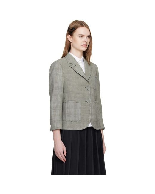 Thom Browne Gray Funmix Fresco Cropped Sportcoat
