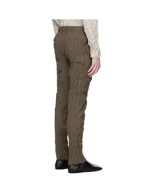 Bottega Veneta Multicolor Crushed Wool Slim Trousers for men