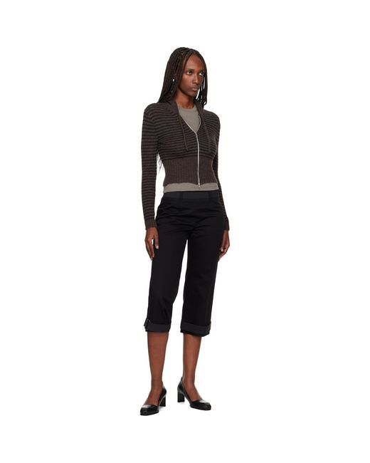 Our Legacy Black Sporty Capri Trousers