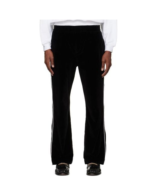 Ernest W. Baker Black Straight Fit Track Pants for men