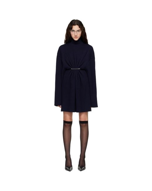 Balenciaga Blue Pinched Minidress