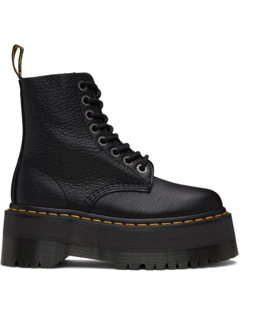 Dr. Martens Black 1460 Max Leather Platform Boots