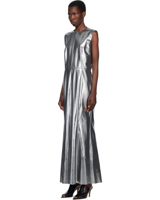 Ensemble De Robe Midi En Satin À Enduit À Effet Métallisé Et De Veste Multicolore À Panneaux Junya Watanabe en coloris Black