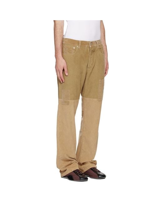 Wales Bonner Natural Tan Sissoo Trousers for men