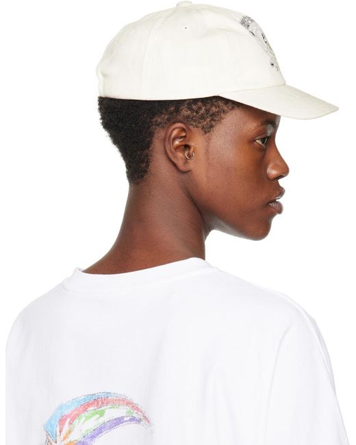 we11done White Off- Character Print Cap