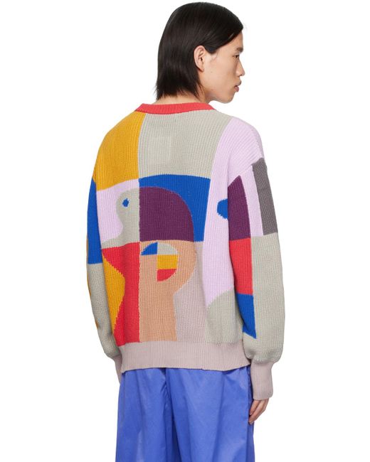 Kidsuper Blue Bauhaus Paint Palette Sweater for men