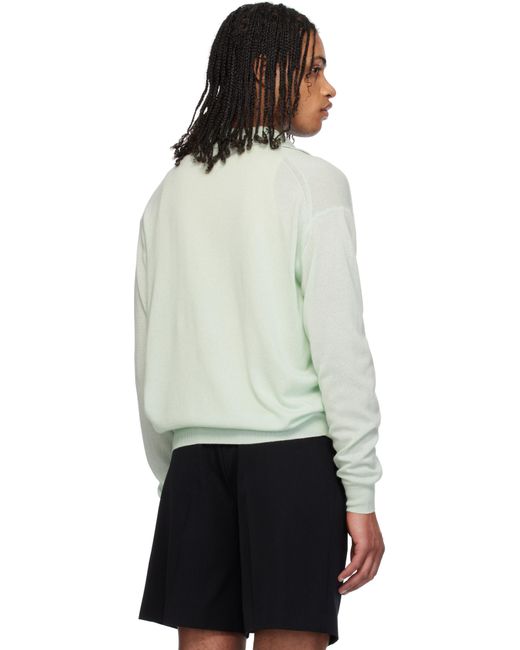 メンズ Auralee グリーン Knit Skipper ポロシャツ Black