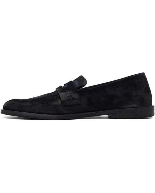 Marsèll Blue Stesa Reversed Leather Loafers for men