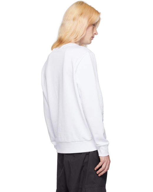 Moncler White Printed Sweatshirt for men