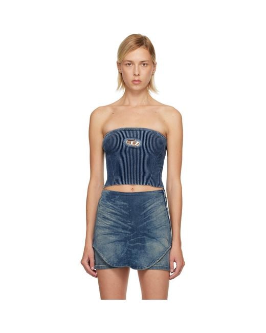 DIESEL Blue M-Clarksvillex-C Tube Top