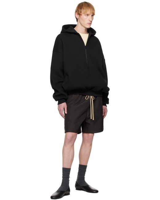 Fear Of God Black Eternal Half Zip Hoodie for men