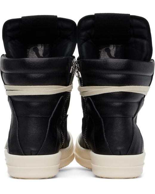 メンズ Rick Owens ブラック Hollywood Geobasket スニーカー Black
