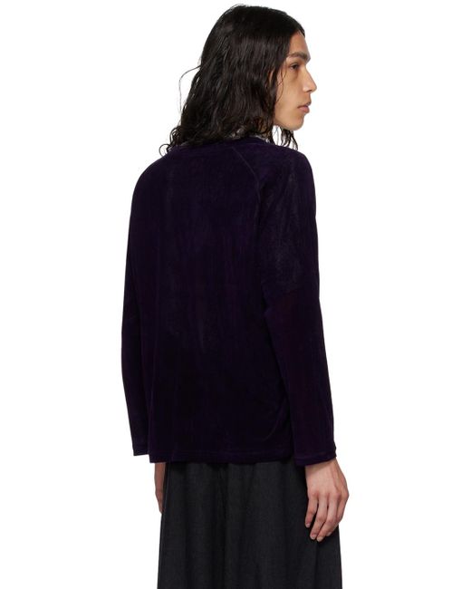 Needles Blue Purple Embroidered Cardigan for men