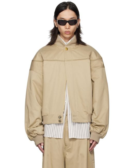 Willy Chavarria Natural Gas Station Bomber Jacket for men