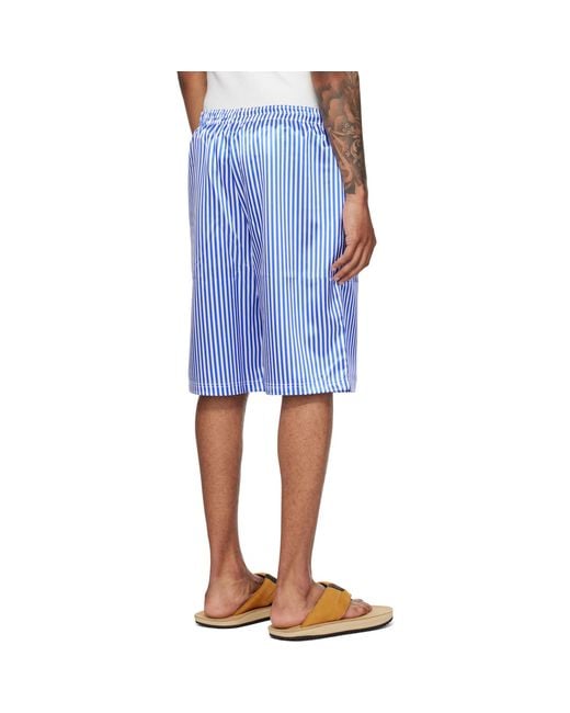 Abra Blue Ssense Exclusive & Basketball Printed Shorts for men