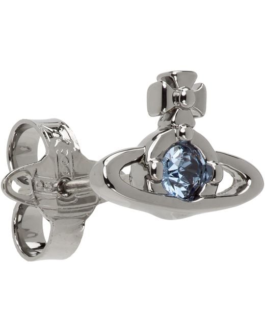 Vivienne Westwood Blue Nano Solitaire Single Stud for men